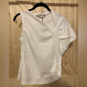 White Asymmetric Zara Blouse